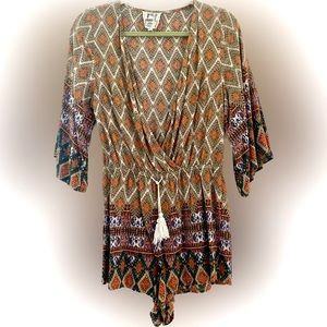 Jaase Bohemian Romper Sz Medium